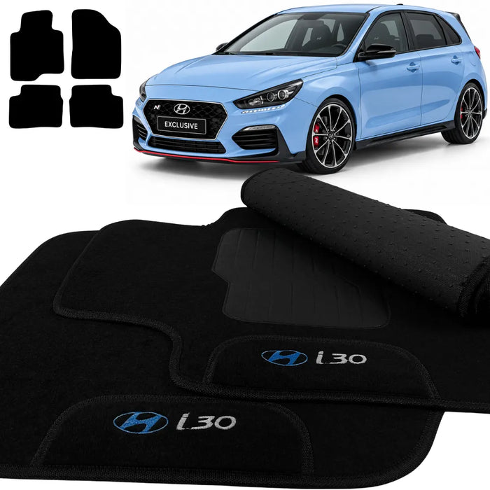 ALFOMBRA NEGRO I30 2013 A 2017 4 PIEZAS