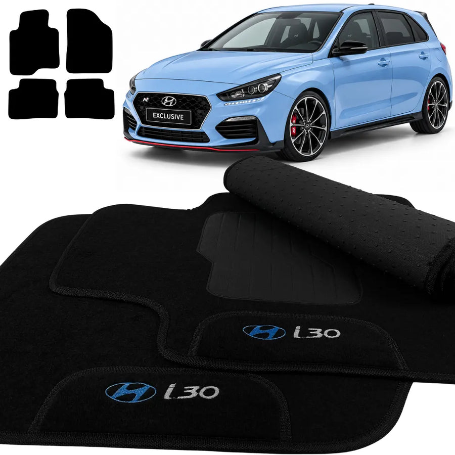 ALFOMBRA NEGRO I30 2013 A 2017 4 PIEZAS