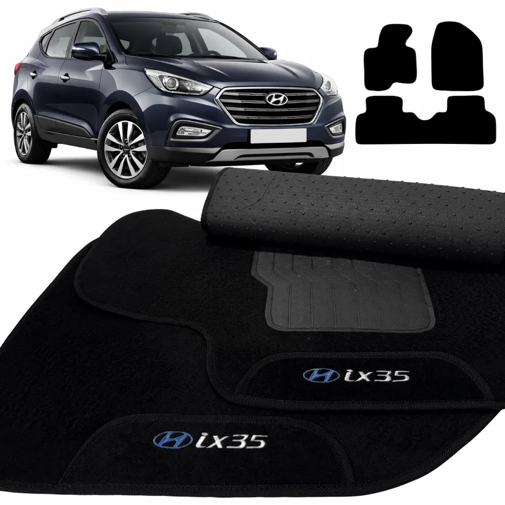ALFOMBRA NEGRO HYUNDAI IX35 2011 A 2023 3 PIEZAS