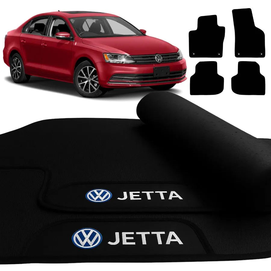 ALFOMBRA GOMA PREMIUM JETTA 2011 A 2017 BORDADO 4 PIEZAS