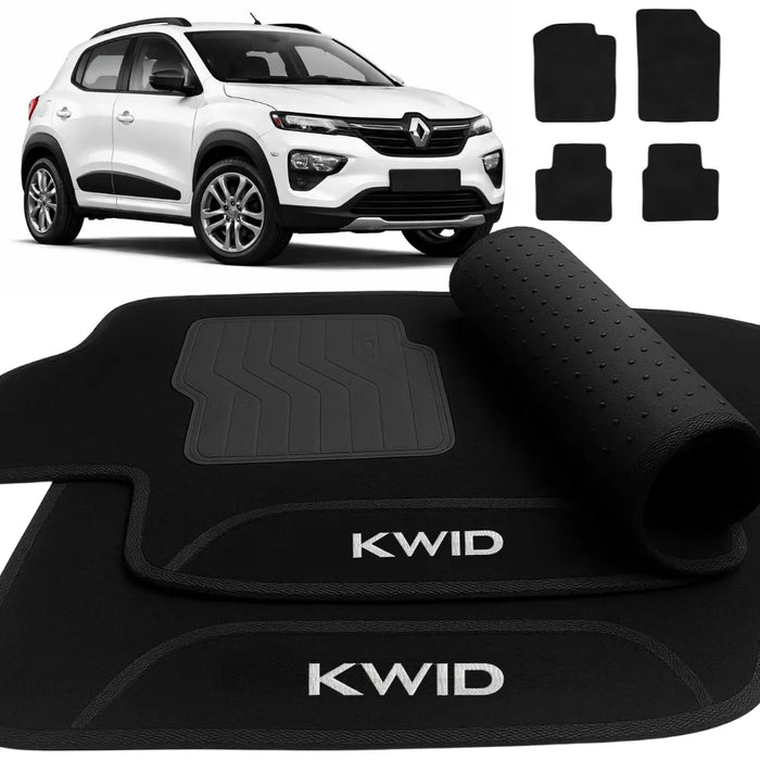 ALFOMBRA NEGRO RENAULT KWID 2017 A 2021 4 PIEZAS