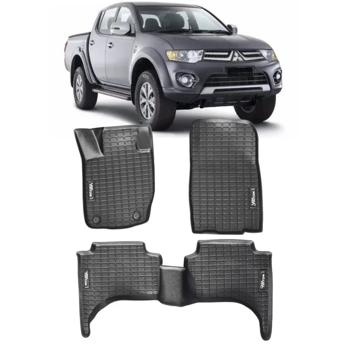 ALFOMBRA TIPO BANDEJA PREMIUM L200 TRITON 2010 A 2017 JUEGO COMPLETO