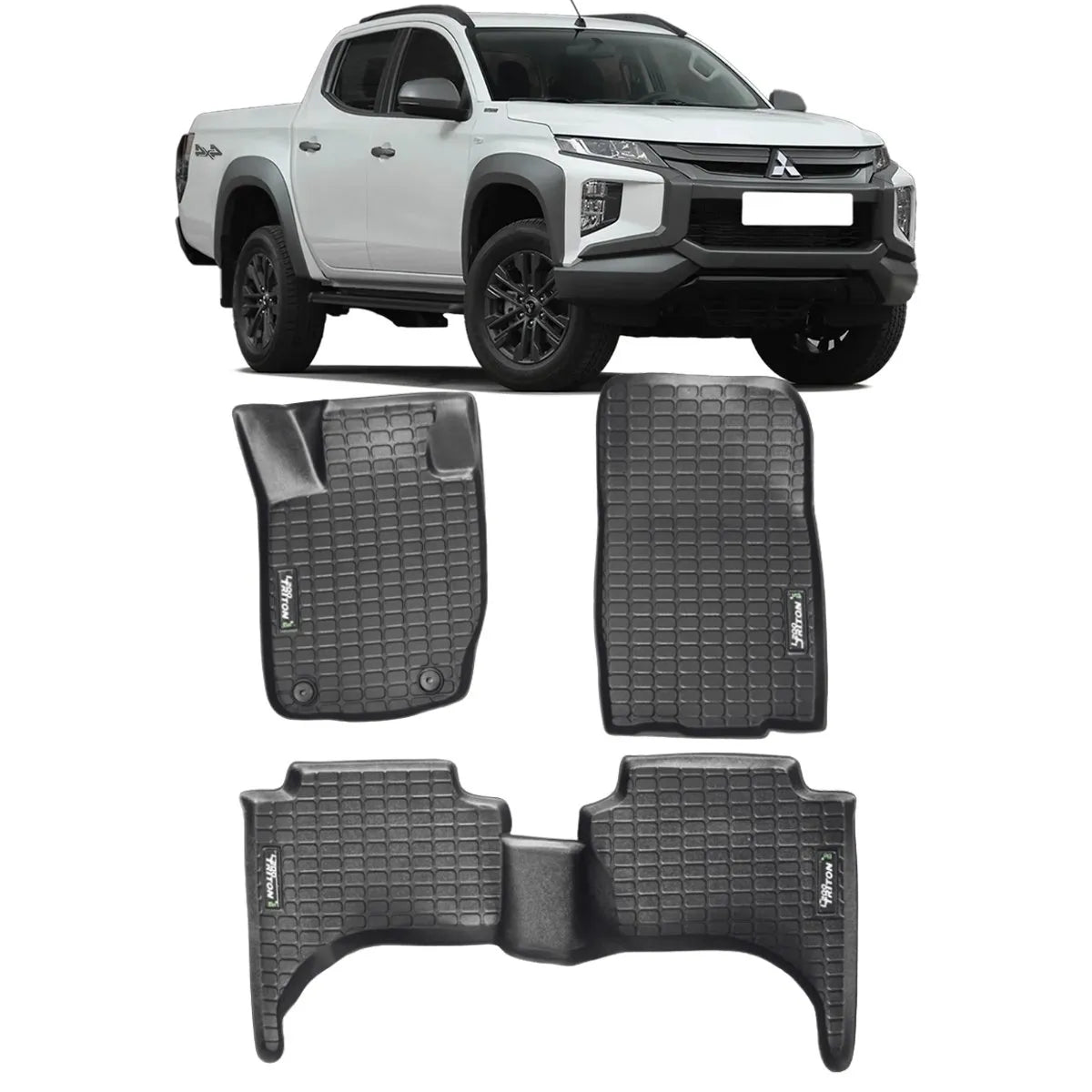 ALFOMBRA TIPO BANDEJA PREMIUM L200 TRITON 2025 A 2027 JUEGO COMPLETO