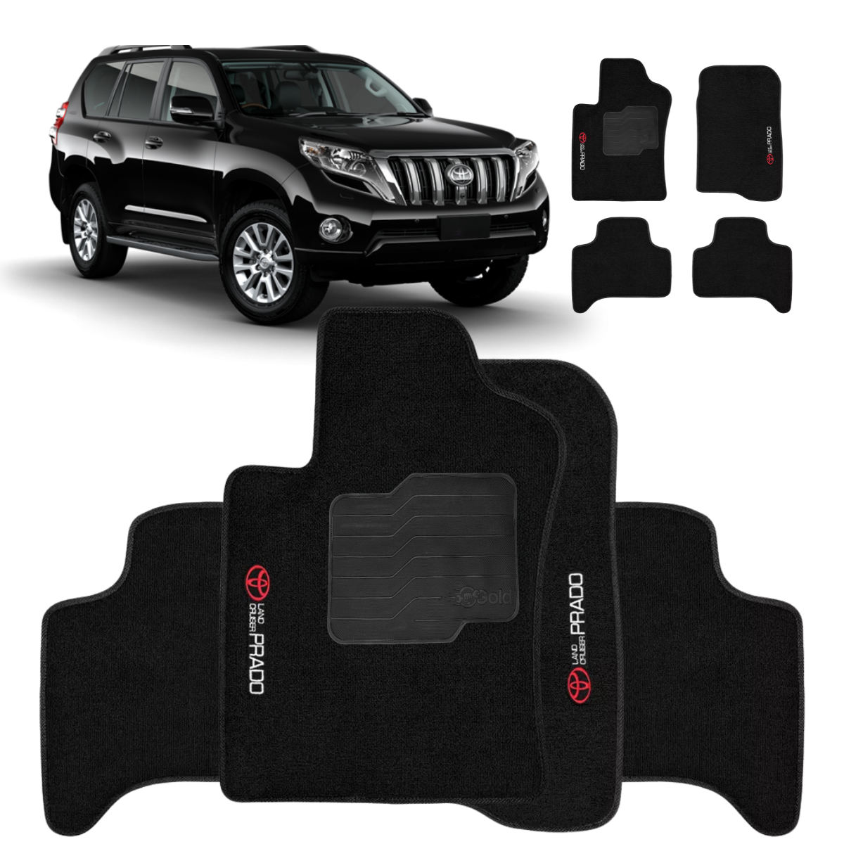 ALFOMBRA LAND CRUISER PRADO 2003 A 2009 NEGRO 4 PIEZAS