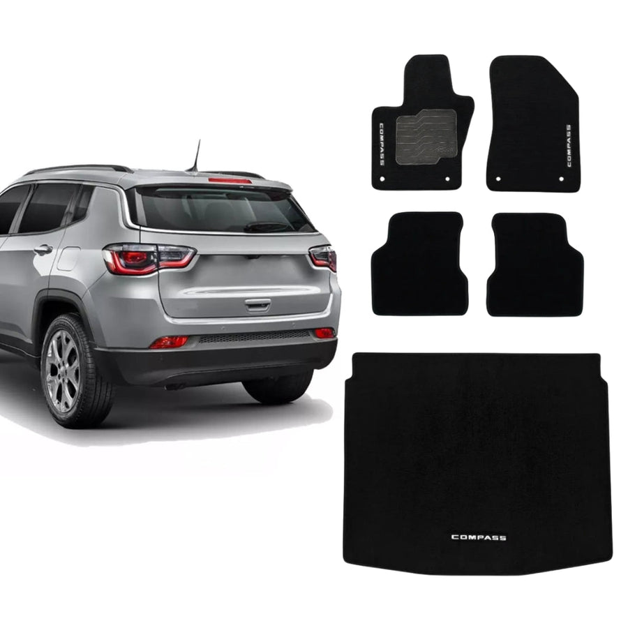KIT ALFOMBRA CAJUELA + INTERIORES COMPASS 2016 A 2025