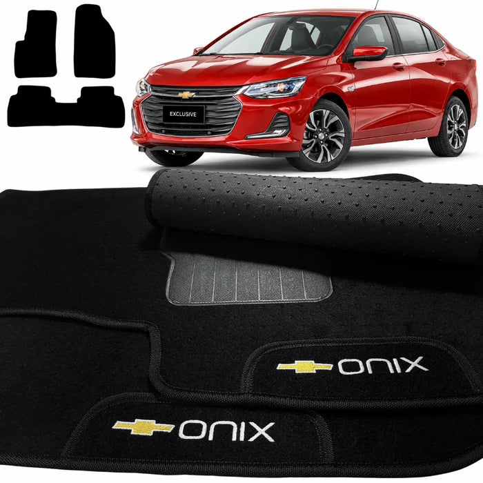 ALFOMBRA NEGRO ONIX PLUS 2020 A 2026 3 PIEZAS