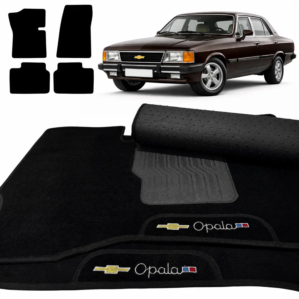 ALFOMBRA NEGRO OPALA 1980 A 1992 4 PIEZAS