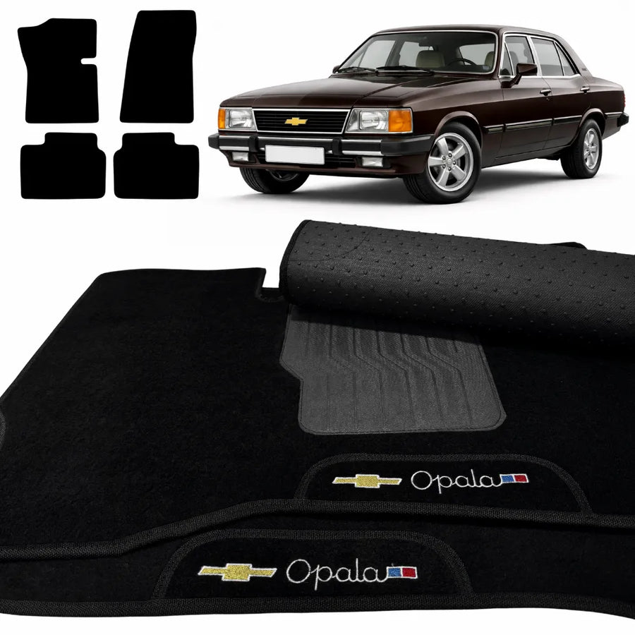 ALFOMBRA NEGRO OPALA 1980 A 1992 4 PIEZAS
