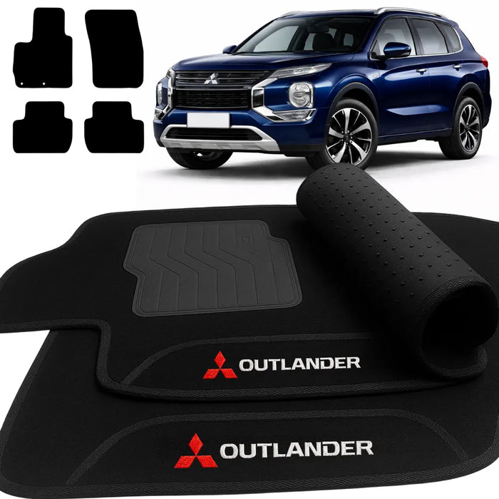 ALFOMBRA NEGRO MITSUBISHI OUTLANDER 2014 A 2025 4 PIEZAS