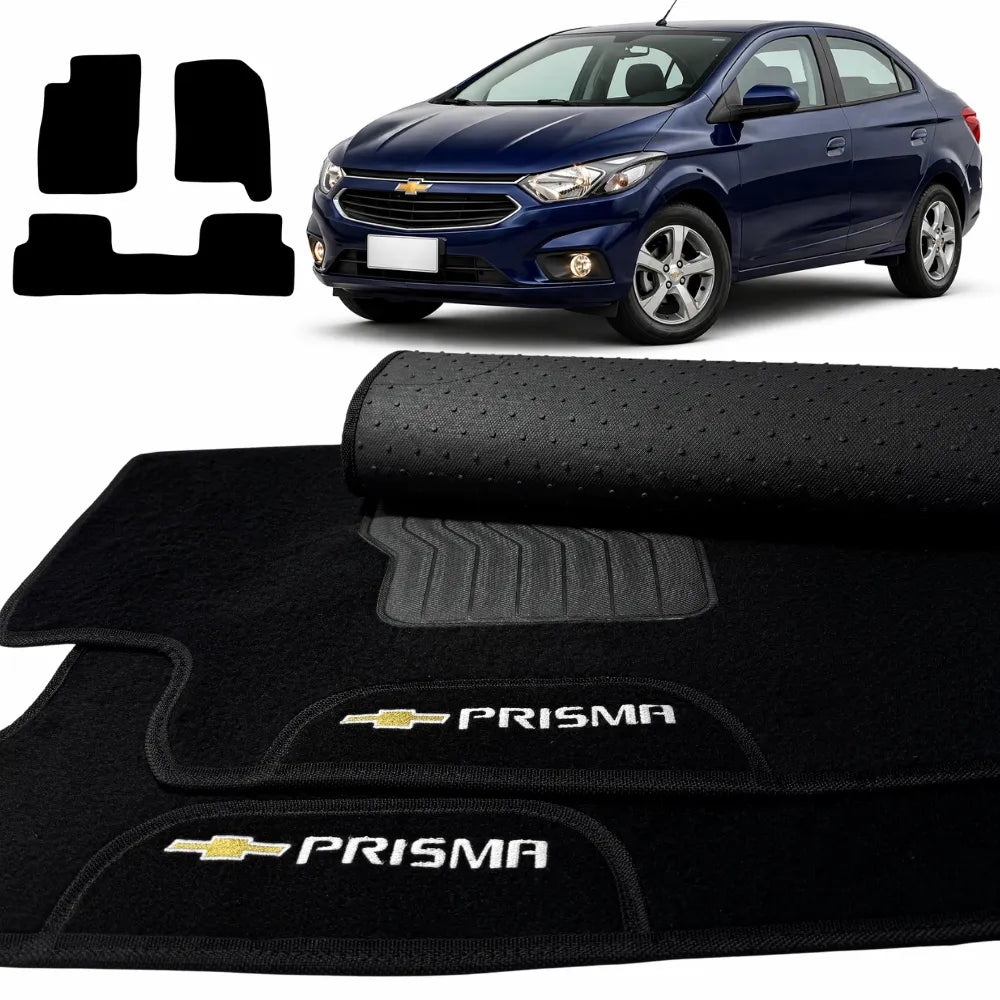 ALFOMBRA NEGRO PRISMA 2013 A 2024 3 PIEZAS