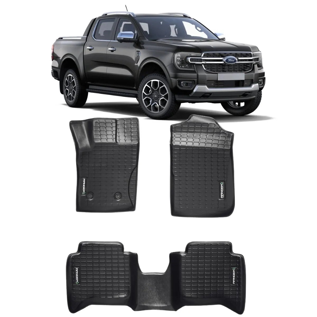 ALFOMBRA TIPO BANDEJA PREMIUM RANGER 2017 A 2023 JUEGO COMPLETO
