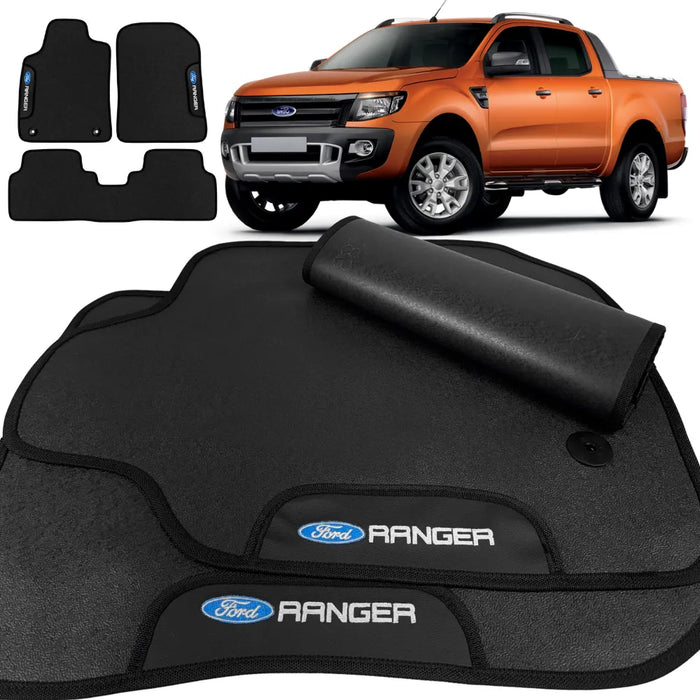 ALFOMBRA GOMA PREMIUM RANGER 2013 A 2024 CABINA DOBLE 3 PIEZAS