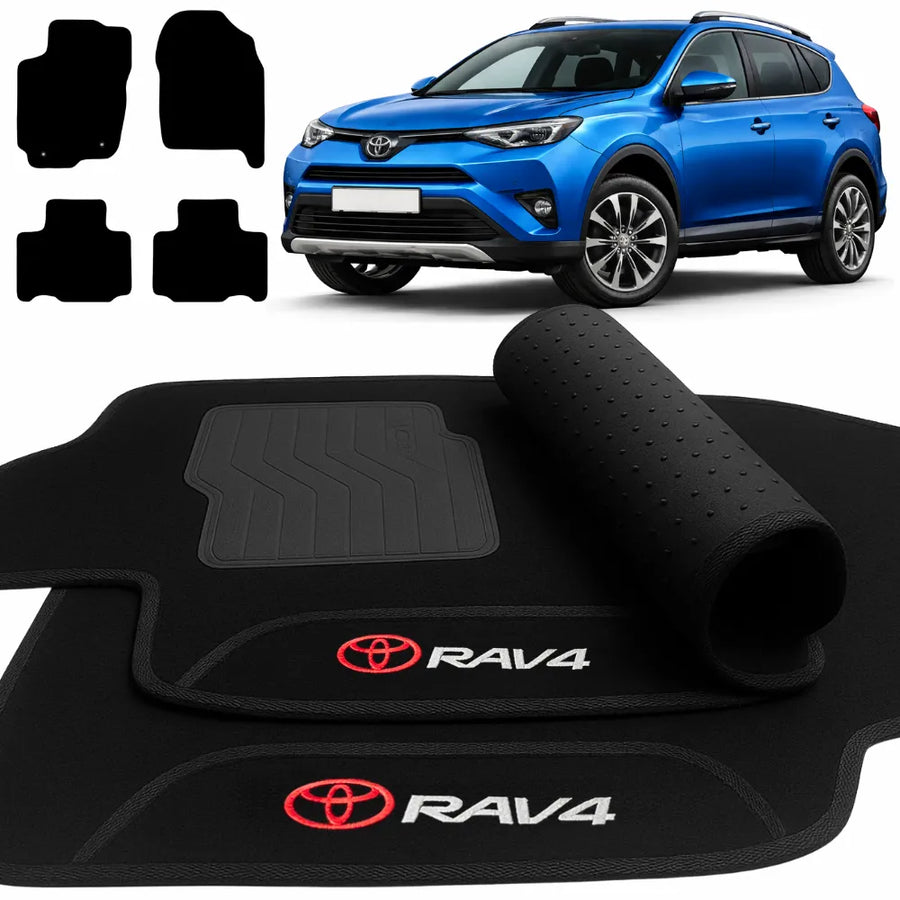 ALFOMBRA NEGRO TOYOTA RAV4 2013 A 2018 4 PIEZAS