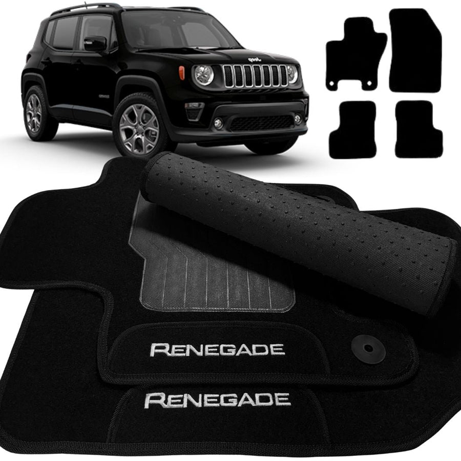 ALFOMBRA NEGRO RENEGADE 2015 A 2026 4 PIEZAS