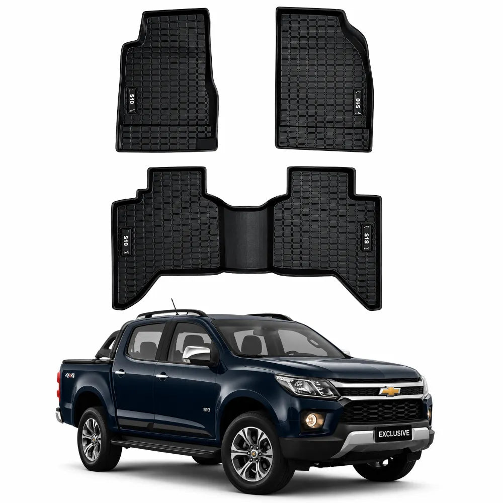 JUEGO DE ALFOMBRA BANDEJA PREMIUM S10 2012 A 2024 - COMPLETO