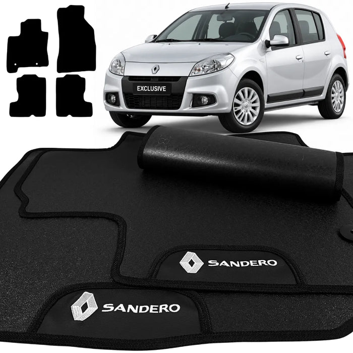 ALFOMBRA GOMA PREMIUM SANDERO 2008 A 2014 4 PIEZAS