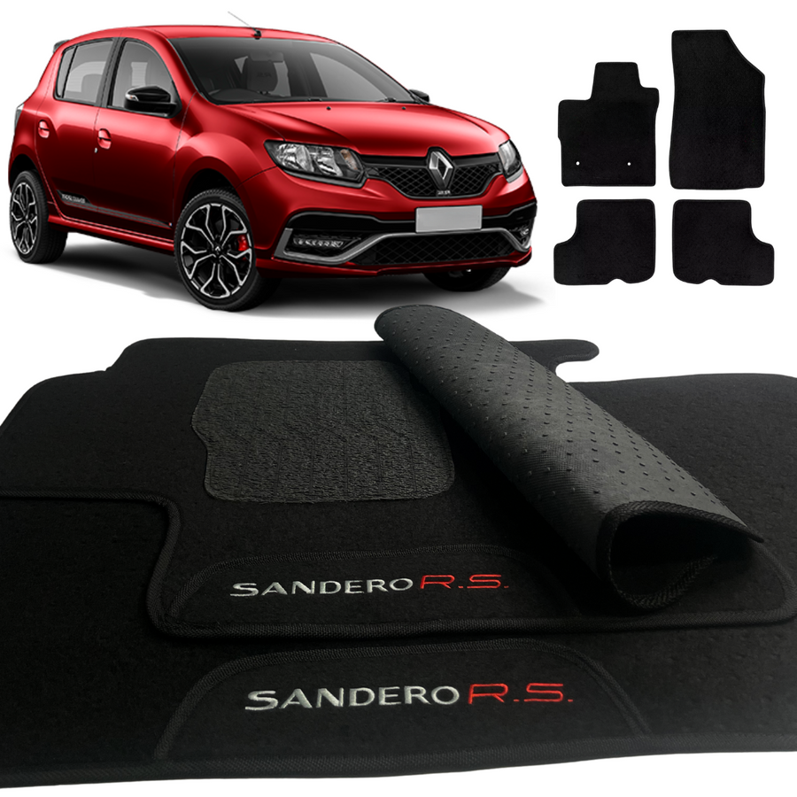 ALFOMBRA SANDERO RS 2015 Á 2023 NEGRO 4 PIEZAS