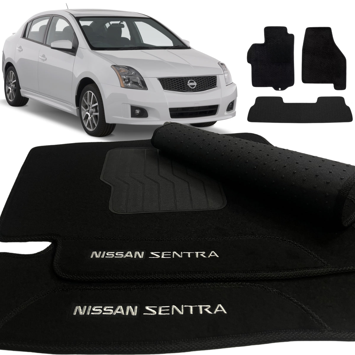 ALFOMBRA SENTRA 2007 A 2013 NEGRO 3 PIEZAS