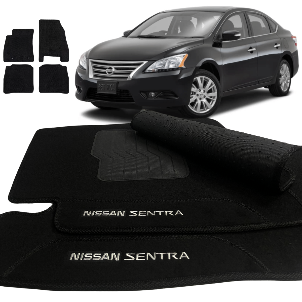 ALFOMBRA SENTRA 2014 A 2022 NEGRO 4 PIEZAS