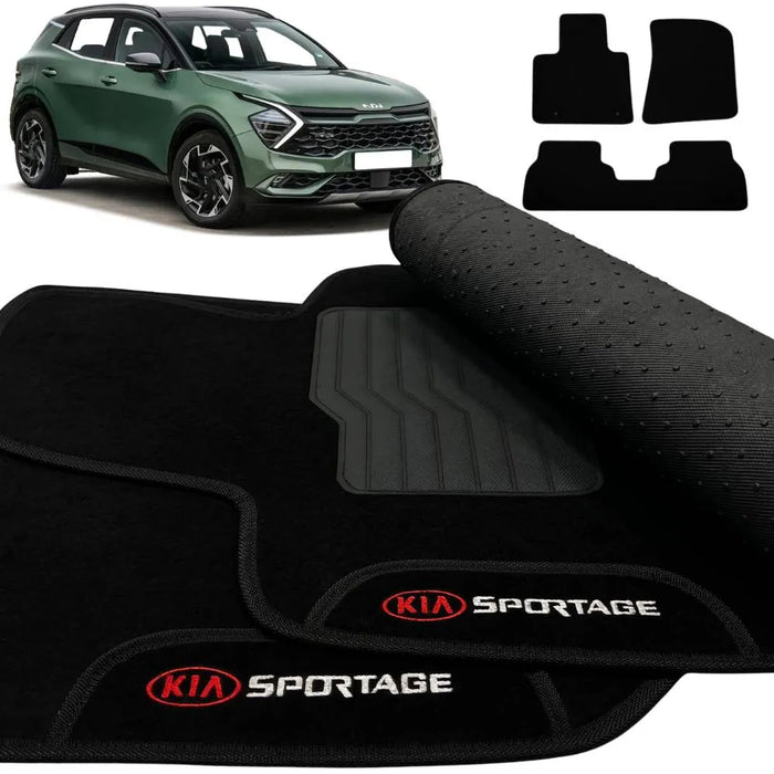 ALFOMBRA NEGRO SPORTAGE 2016 A 2024 3 PIEZAS