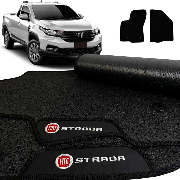 ALFOMBRA GOMA PREMIUM STRADA 2020 A 2026 2 PIEZAS (CABINA SIMPLE)