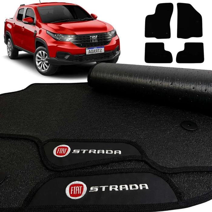 ALFOMBRA GOMA PREMIUM STRADA 2020 A 2026 3 PIEZAS (CABINA DOBLE)
