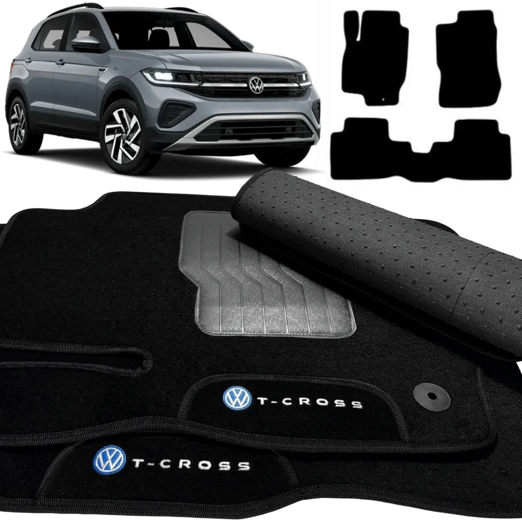 ALFOMBRA NEGRO T-CROSS 2018 A 2026 3 PIEZAS
