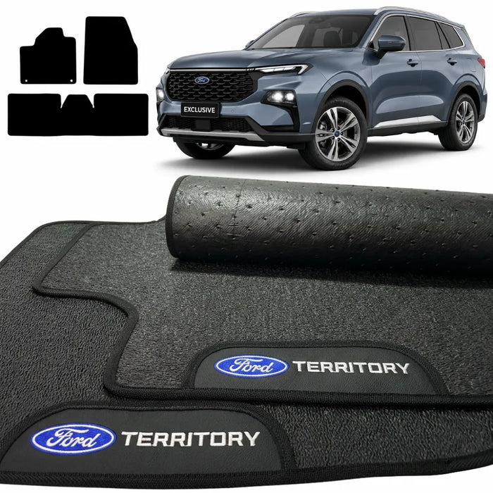ALFOMBRAS GOMA PREMIUM FORD TERRITORY 2022 A 2026 3 PIEZAS