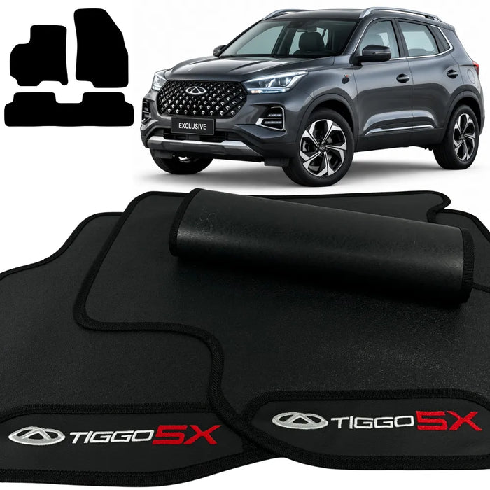 ALFOMBRAS GOMA PREMIUM TIGGO 5X 2018 A 2026 3 PIEZAS