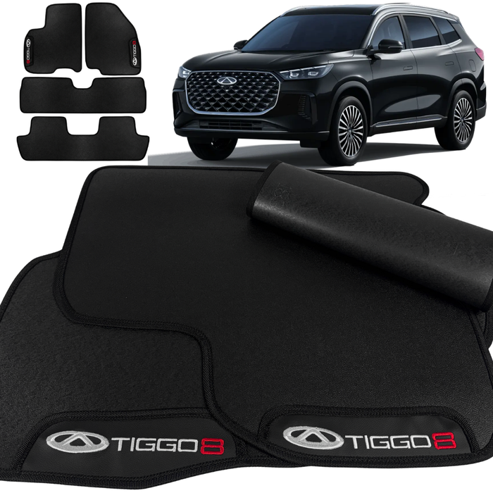 ALFOMBRAS GOMA PREMIUM TIGGO 8 2018 A 2027 7 ASIENTOS 4 PIEZAS