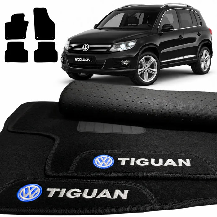 ALFOMBRA NEGRO TIGUAN 2009 A 2017 4 PIEZAS