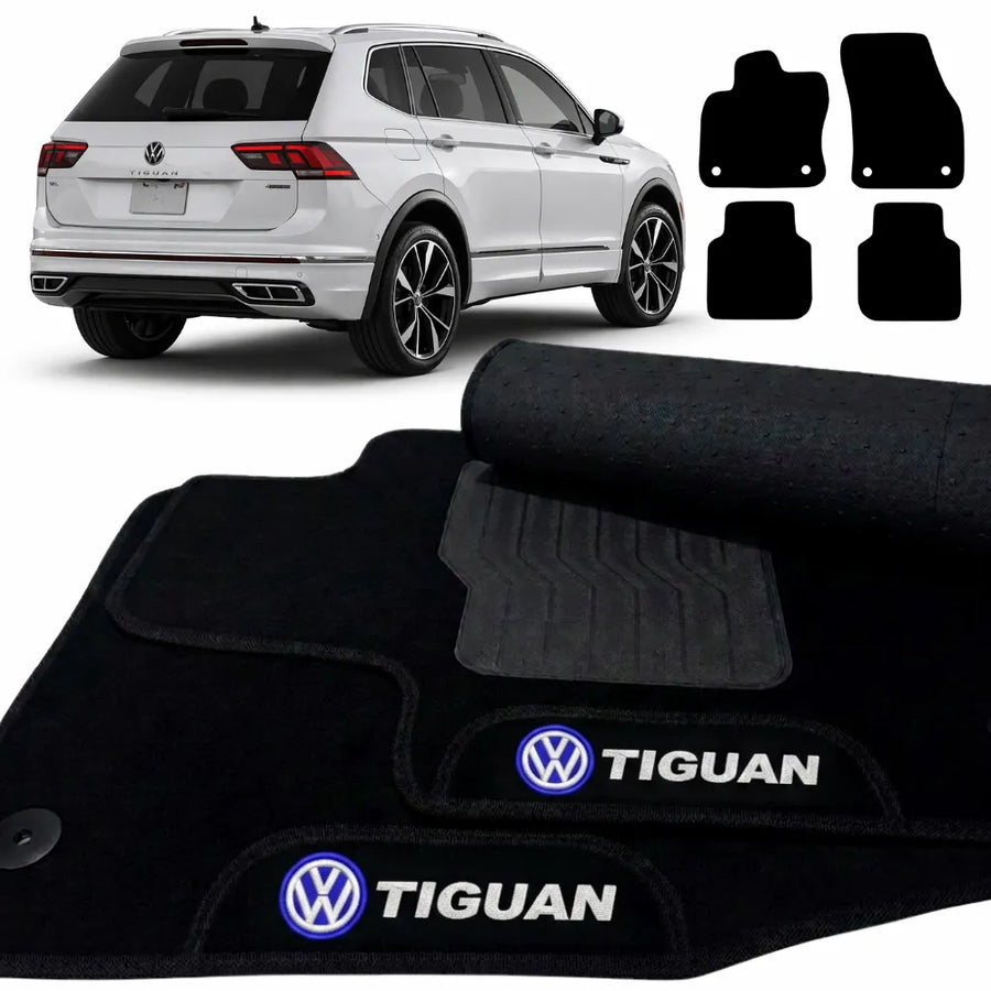 ALFOMBRA NEGRO TIGUAN ALLSPACE 2018 A 2024 4 PIEZAS