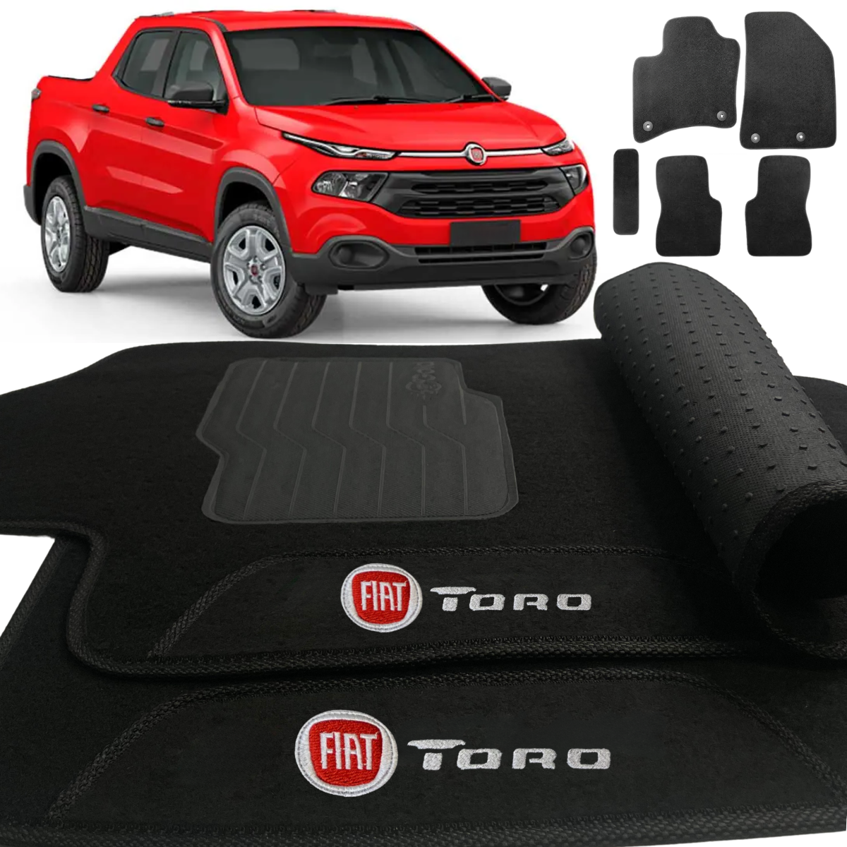 ALFOMBRA TORO 2016 A 2026 NEGRO 5 PIEZAS