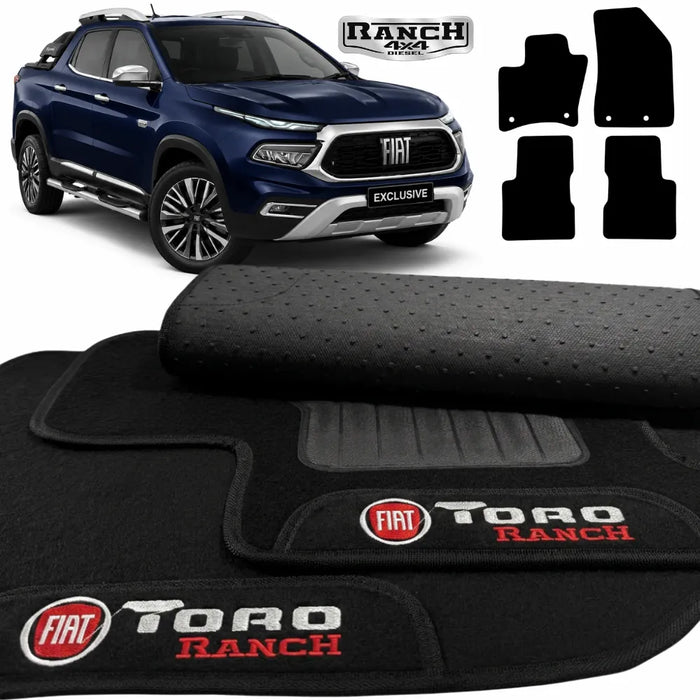 ALFOMBRA NEGRO TORO RANCH 2020 A 2026 4 PIEZAS