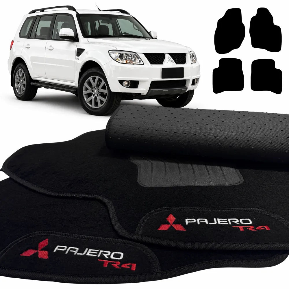 ALFOMBRA NEGRO MITSUBISHI PAJERO TR4 2003 A 2015 4 PIEZAS