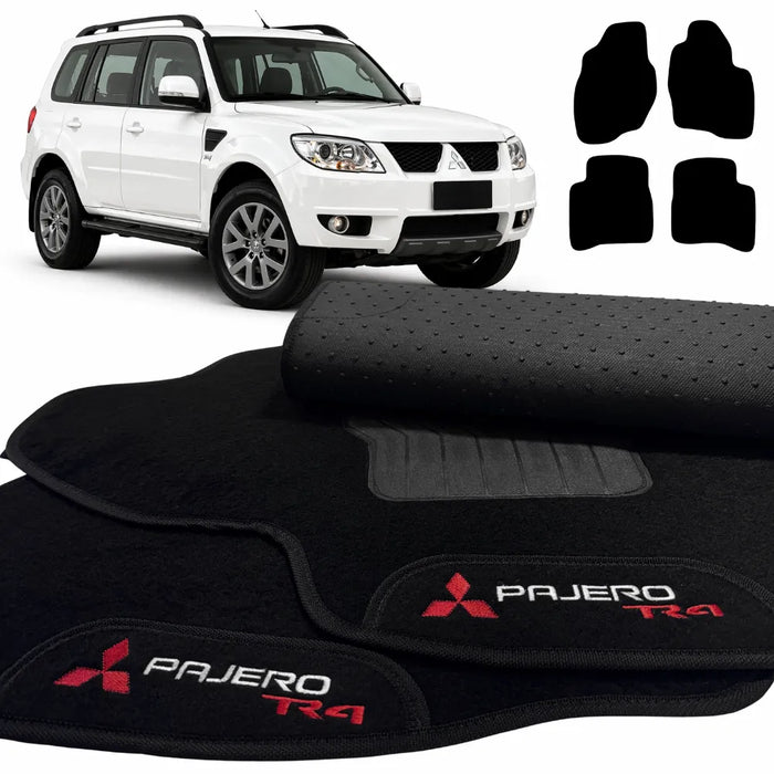 ALFOMBRA NEGRO MITSUBISHI PAJERO TR4 2003 A 2015 4 PIEZAS