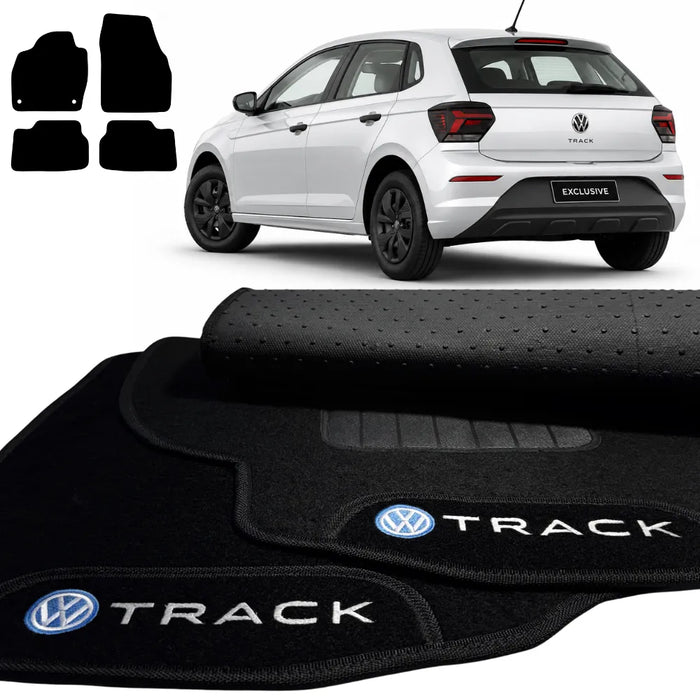 ALFOMBRA NEGRO POLO TRACK 2018 A 2026 4 PIEZAS