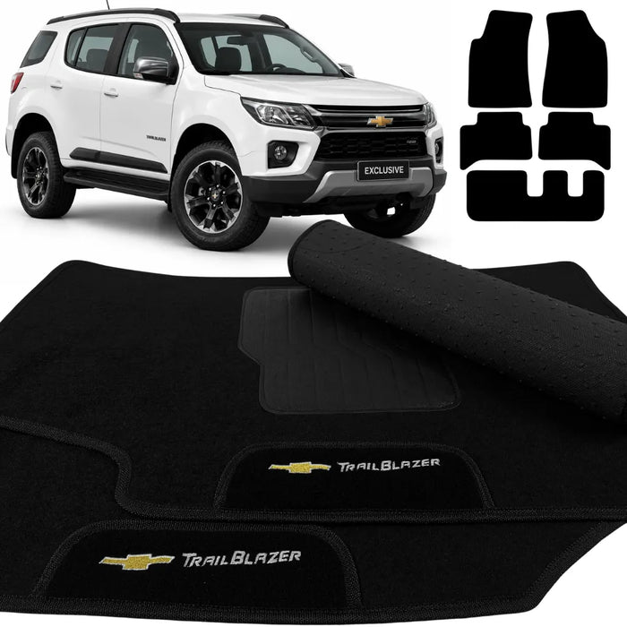 ALFOMBRA NEGRO TRAILBLAZER 2012 A 2022 7 ASIENTOS 5 PIEZAS