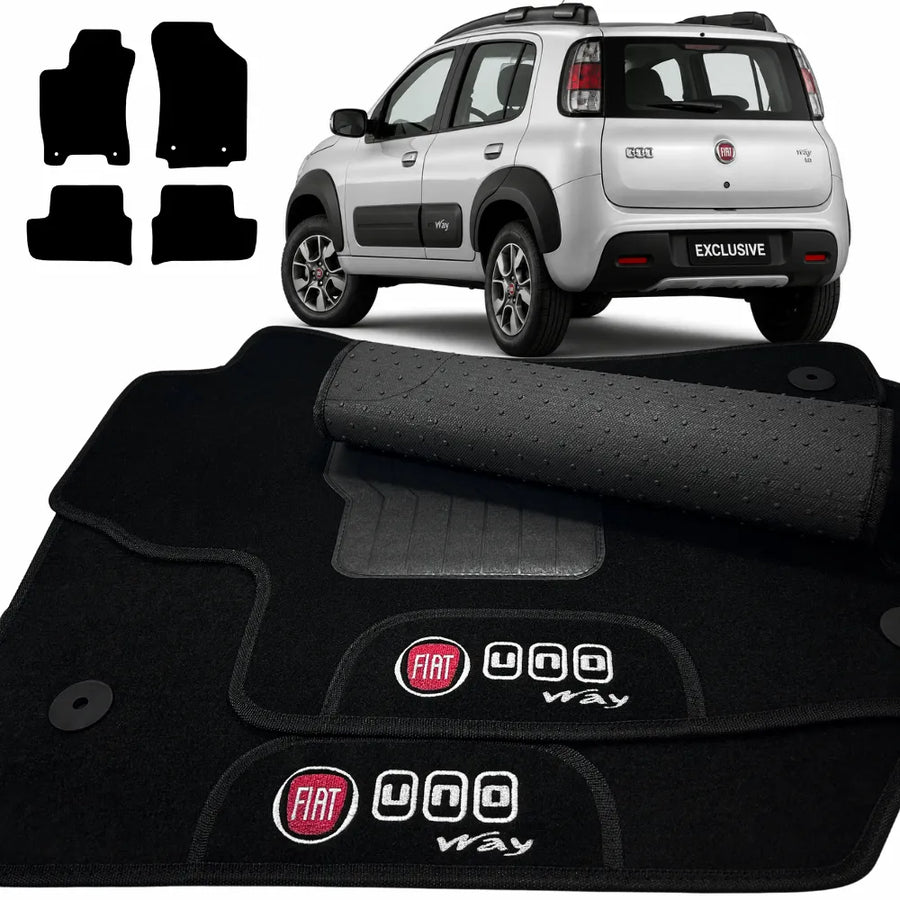 ALFOMBRA NEGRO UNO WAY 2010 A 2021 4 PIEZAS