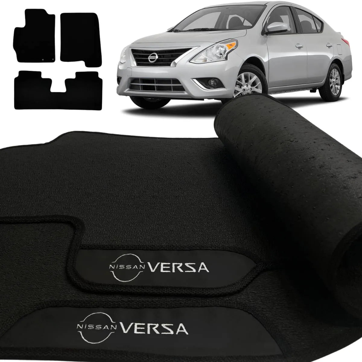 ALFOMBRA GOMA PREMIUM VERSA 2011 A 2015 3 PIEZAS