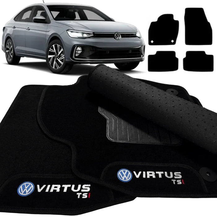 ALFOMBRA NEGRO VIRTUS TSI 2018 A 2026 4 PIEZAS