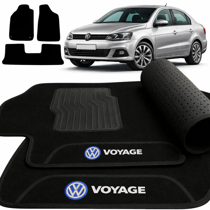 ALFOMBRA NEGRO VOLKSWAGEN VOYAGE 2009 A 2015 NEGRO 3 PIEZAS