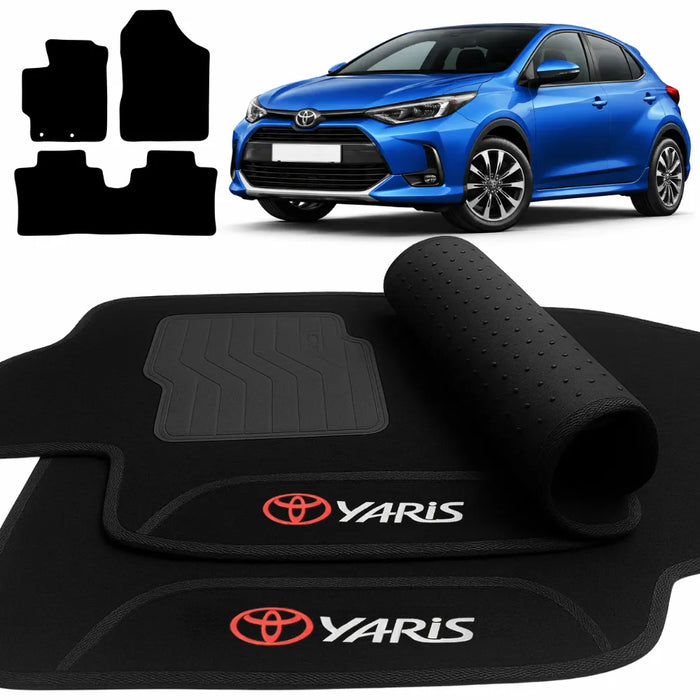 ALFOMBRA NEGRO YARIS HATCH 2018 A 2025 3 PIEZAS