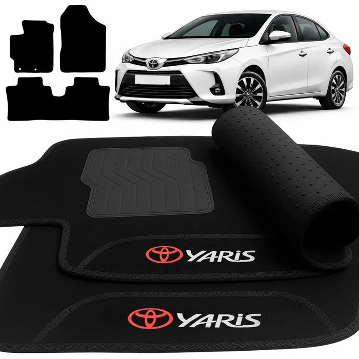 ALFOMBRA NEGRO YARIS SEDAN 2018 A 2023 3 PIEZAS
