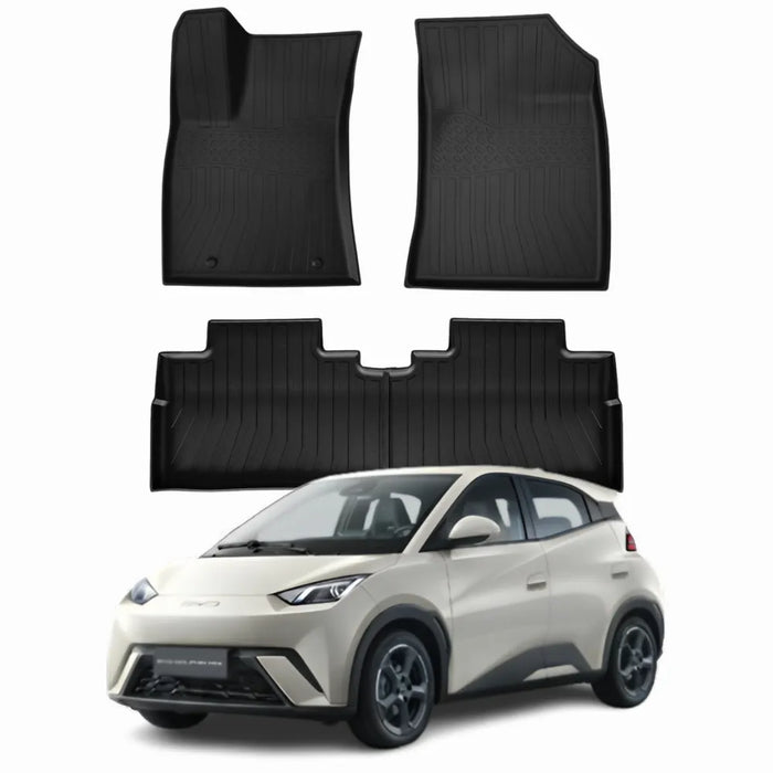 ALFOMBRA BANDEJA BYD DOLPHIN MINI 2024 A 2026 NEGRO 4 PIEZAS