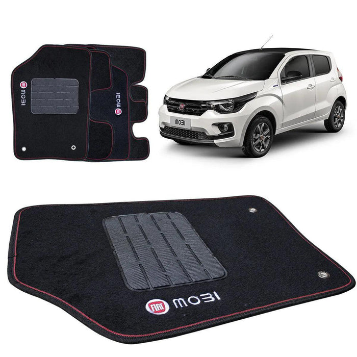 ALFOMBRA MOBI 2016 A 2019 NEGRO BORDADO 5 PIEZAS