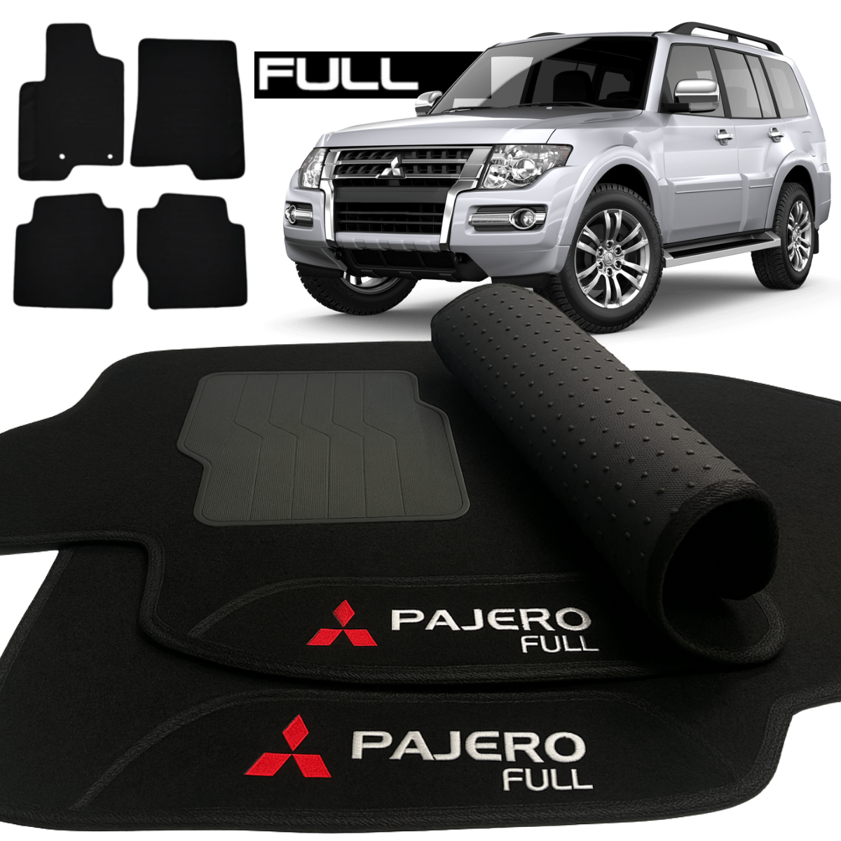 ALFOMBRA NEGRO PAJERO FULL 2001 A 2021 4 PIEZAS