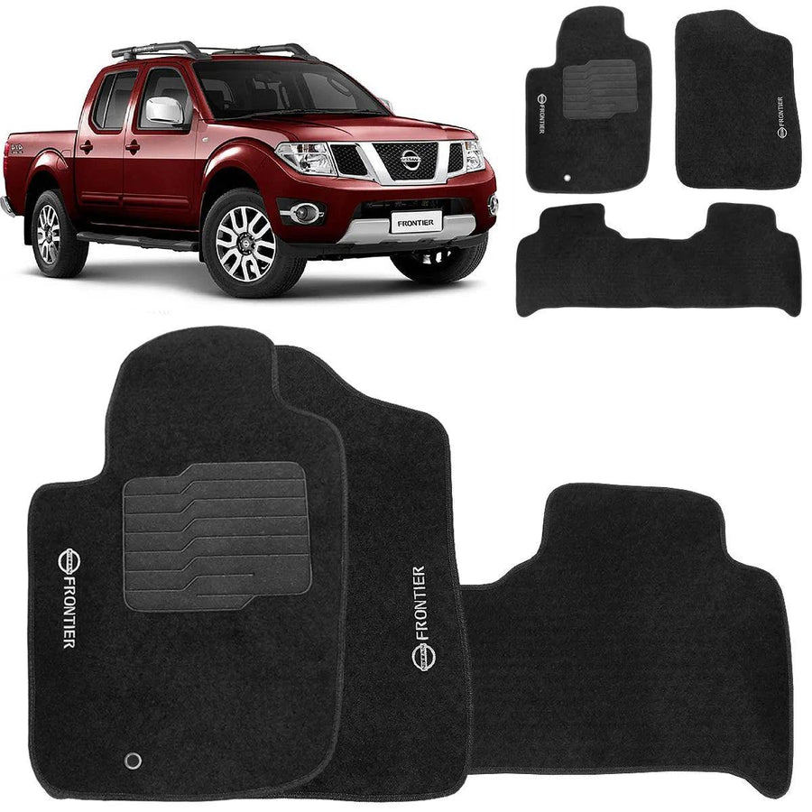 ALFOMBRA NISSAN FRONTIER 2008 A 2016 CABINA DOBLE NEGRO 3 PIEZAS